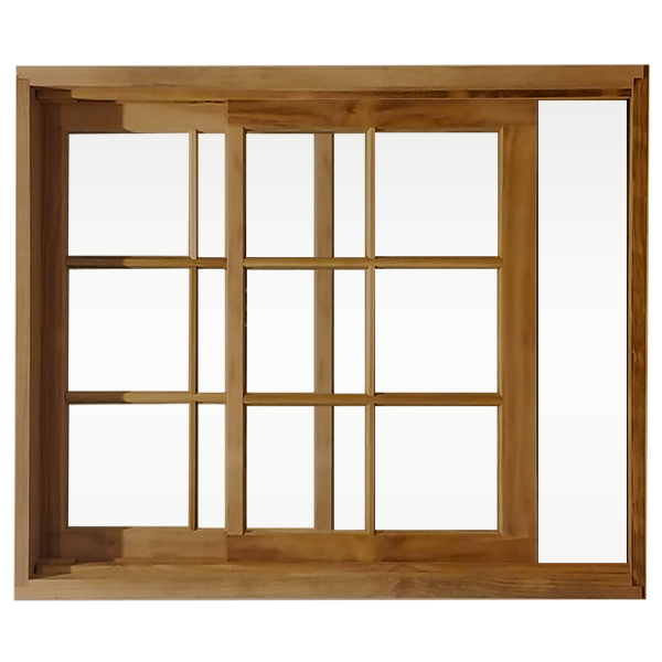 Solid wood casement window 